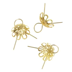 Panduro Hobby Upphäng av metall till ägg & påskägg, guldfärgade, 9 st. Ø12 mm