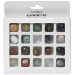 Panduro Hobby Vackra gemstones i form av halvädelstenar och naturstenar för dekoration 20-pack
