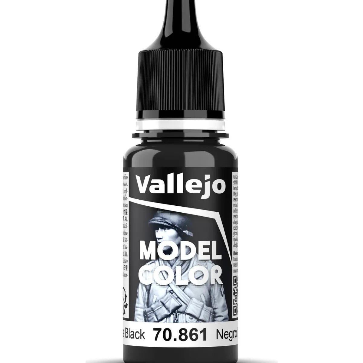 Vallejo Model Color 18 ml Black gloss 861 | Hobbyfärger