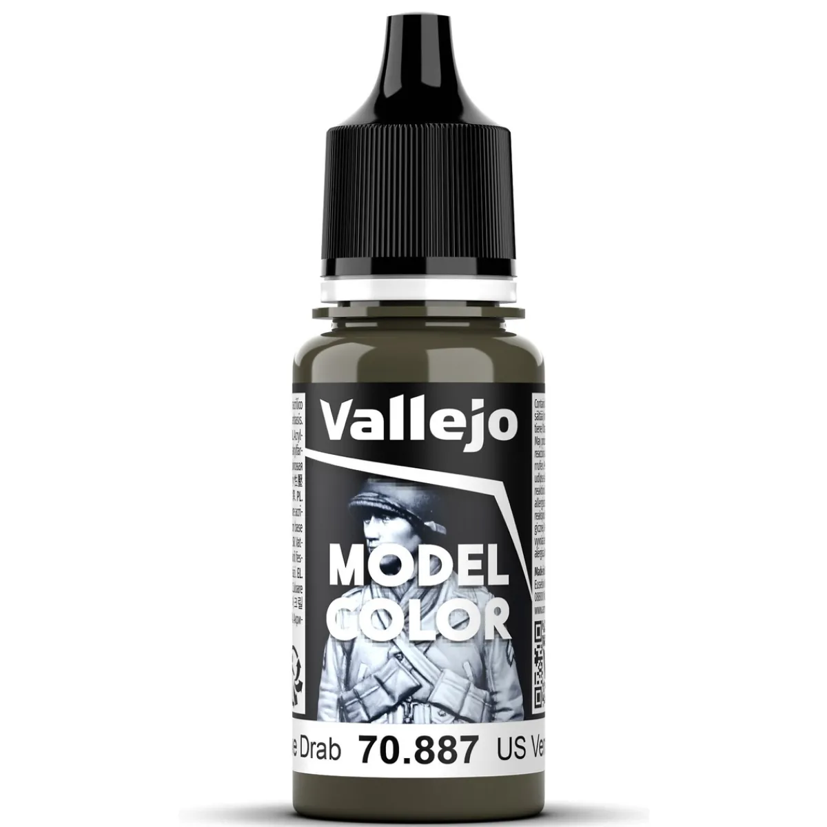 Vallejo Model Color 18 ml US olive drab mat 887 | Hobbyfärger