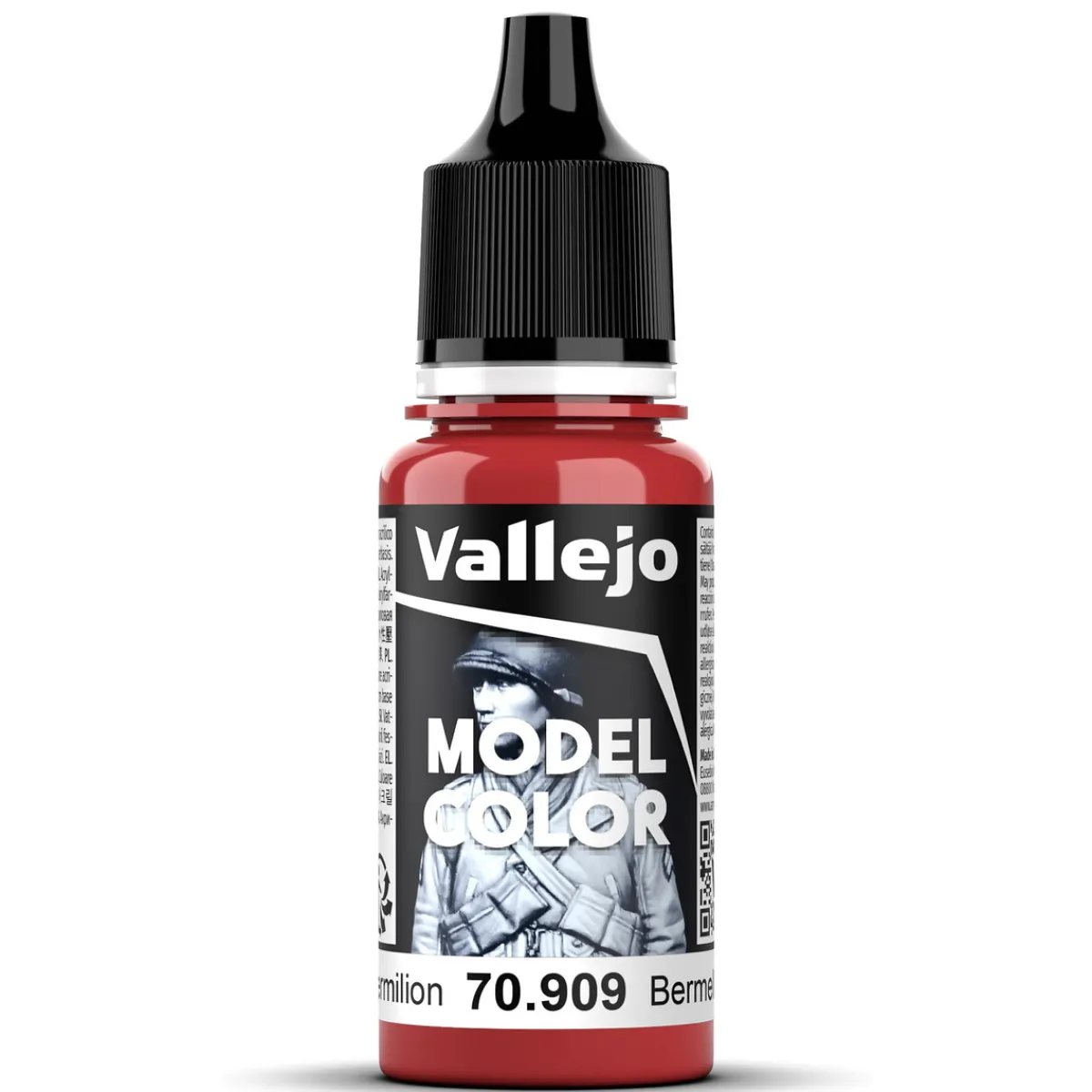 Vallejo Model Color 18 ml Vermilion mat 909 | Hobbyfärger