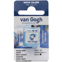 Van Gogh akvarellfärg halvkopp – Opaque White 106 | Akvarell- & Vattenfärger