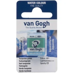 Van Gogh akvarellfärg halvkopp – Turquoise Green 661 | Akvarell- & Vattenfärger