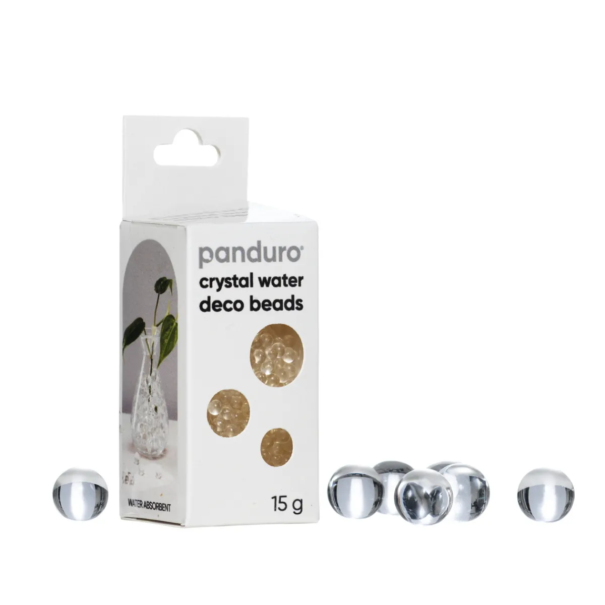 Panduro Hobby Vattenpärlor crystal 15g, vattenabsorberande transparenta pärlor för krukor & vaser
