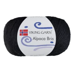Viking Garn Alpaca Bris 50g svart 303