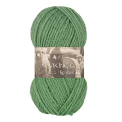 Viking Garn Eco Highland Wool 50g grön 232 | Ullgarn