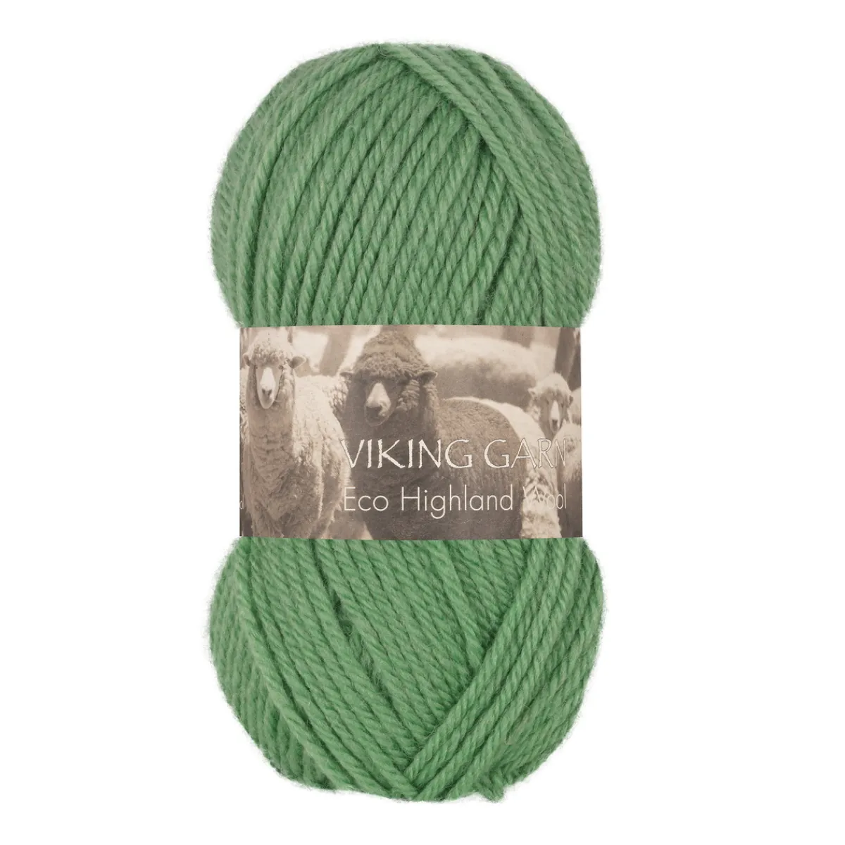 Viking Garn Eco Highland Wool 50g grön 232 | Ullgarn