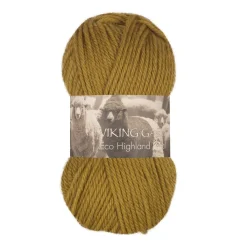 Viking Garn Eco Highland Wool 50g gulgrön 236 | Ullgarn