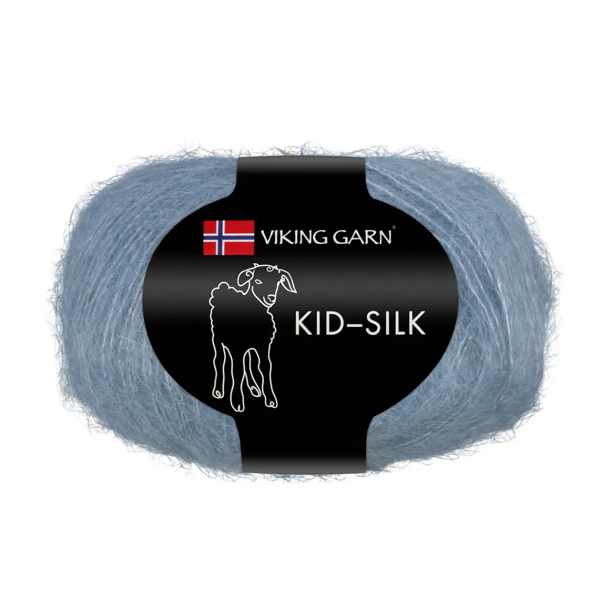 Viking Garn Kid-Silk 25g gråblå 322