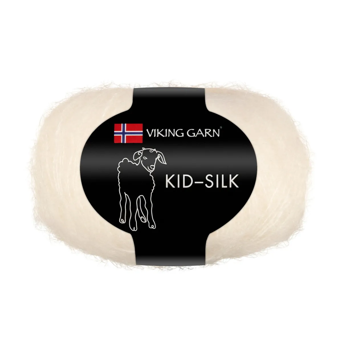 Viking Garn Kid-Silk 25g naturvit 302 | Mohairgarn