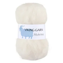 Viking Garn Mohrino 50g naturvit 502 | Mohairgarn