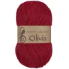 Viking Garn Olivia 50g mörkröd