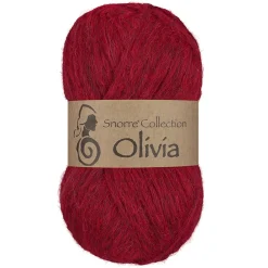 Viking Garn Olivia 50g mörkröd