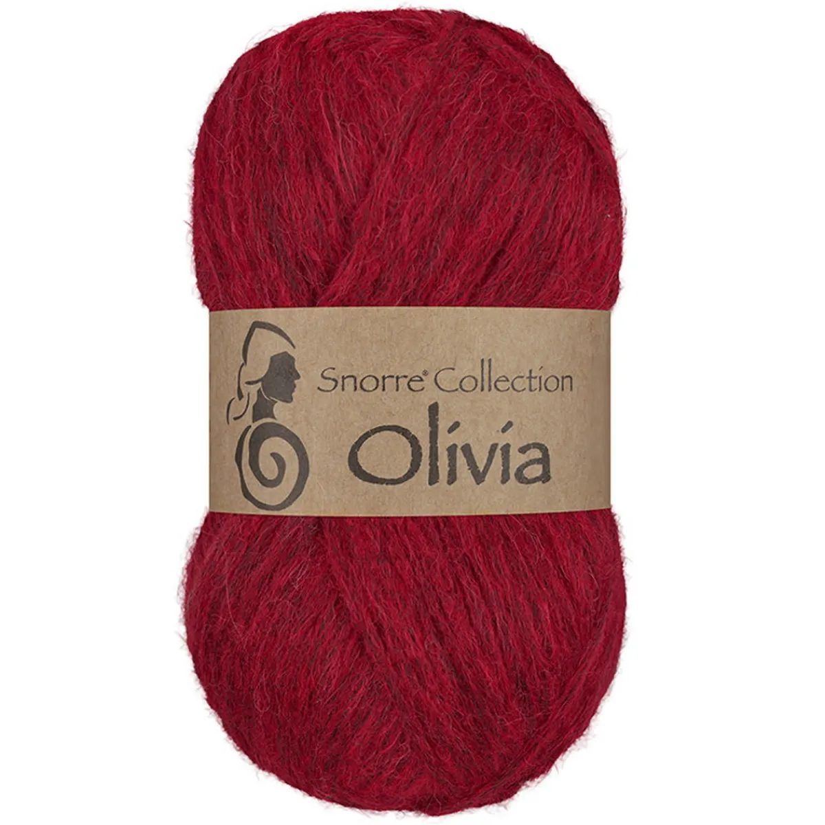 Viking Garn Olivia 50g mörkröd