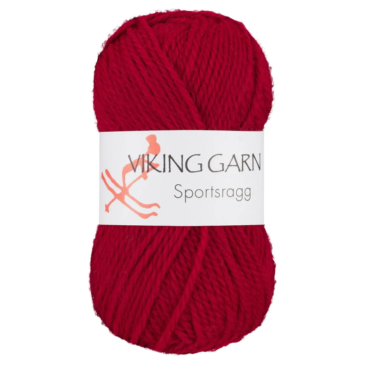 Viking Garn Sportsragg 50g röd 565 | Ullgarn