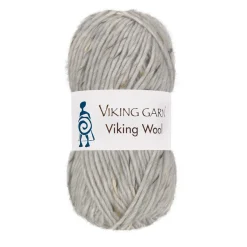 Viking Garn Wool 50g grå tweed 501 | Ullgarn