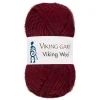 Viking Garn Wool 50g mörkröd 555 | Ullgarn
