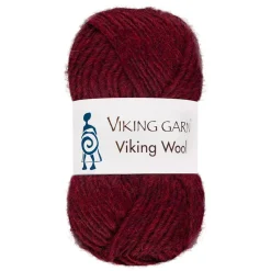 Viking Garn Wool 50g mörkröd 555 | Ullgarn