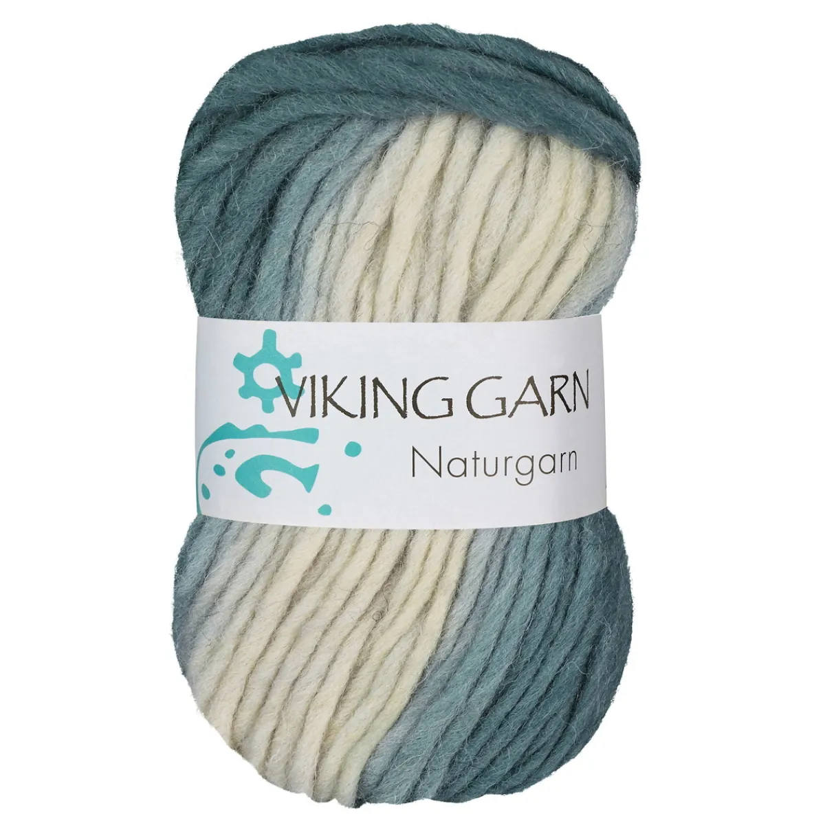 Viking Garn Viking Naturgarn 50g vit/blå 612