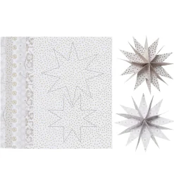 Panduro Design Vik 12 vackra julstjärnor – 6 st. à Ø12 cm, 6 st à Ø9 cm | Pappersvikningskit