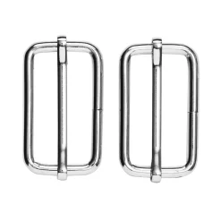 Panduro Hobby Väskspänne justerbart 2-pack – 47×23 mm, silverfärgade. Max rembredd 45 mm