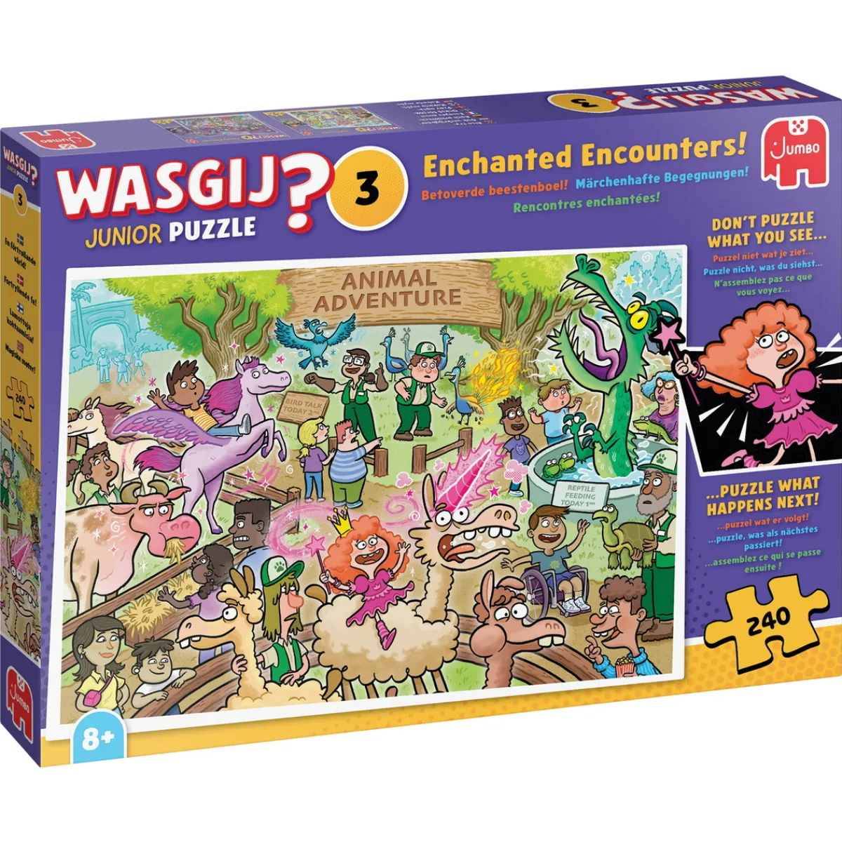 Wasgij Junior pussel #3 – Enchanted encounters! 240 bitar, 68×49 cm | Barn Barnpussel