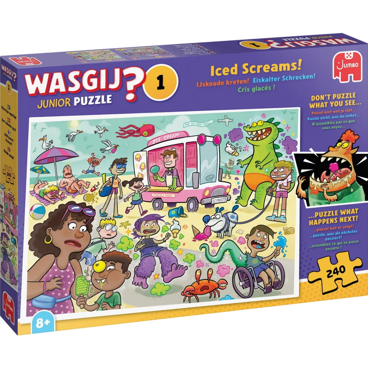 Barn Wasgij Junior pussel #1 – Iced screams! 240 bitar, 68×49 cm