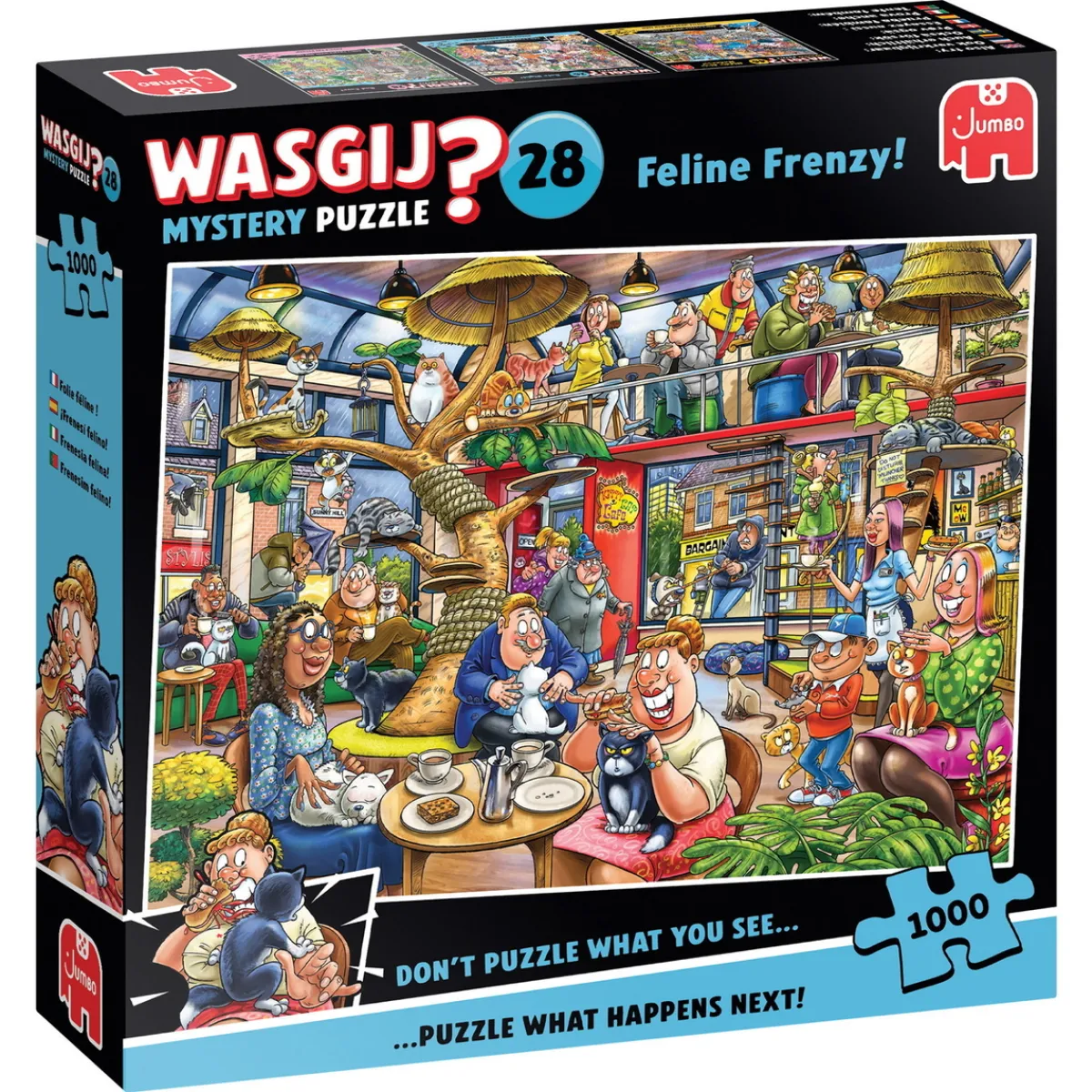 Wasgij pussel #28 – Feline frenzy! 1000 bitar, 68×49 cm | Barn Pussel