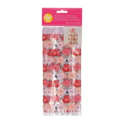 Wilton godispåsar av plast, 20-pack med massor av hjärtan! 10×5×24 cm | Cellofan
