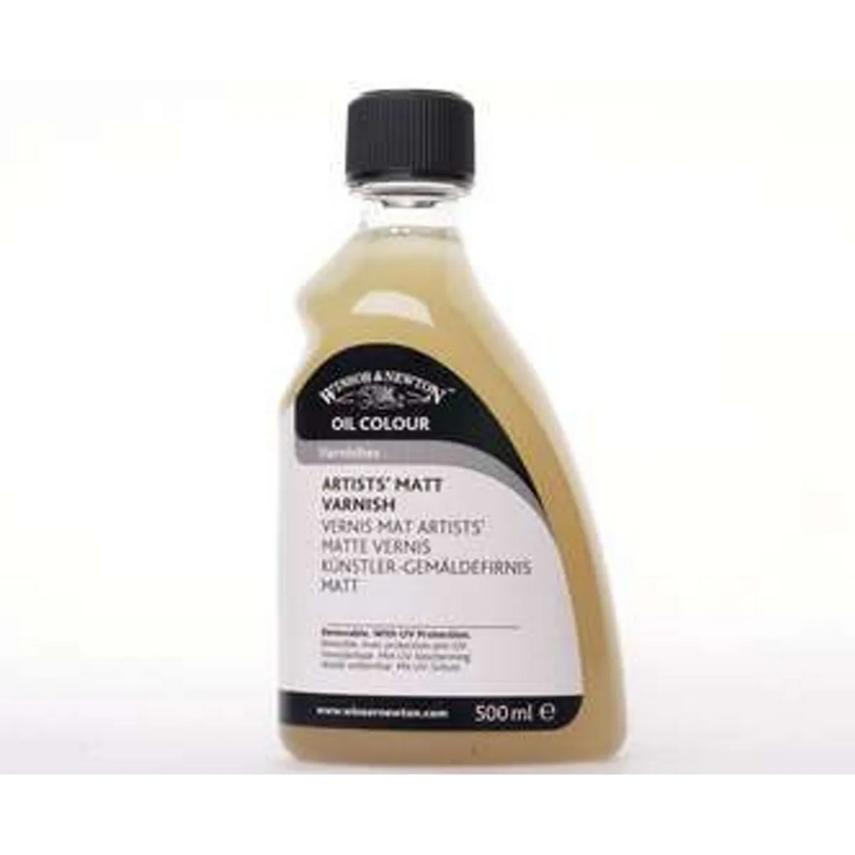 Winsor & Newton Artists' Matt Varnish 500 ml, skyddande matt fernissa
