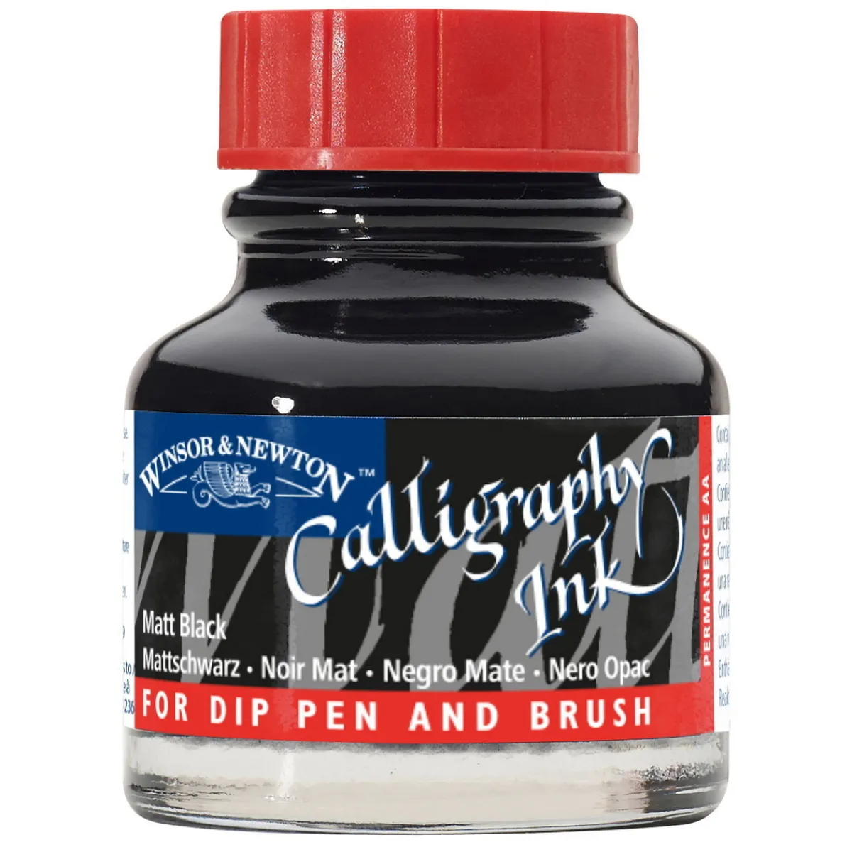 Winsor & Newton Calligraphy Ink, Opaque 30 ml Black 030 | Bläck & Tusch