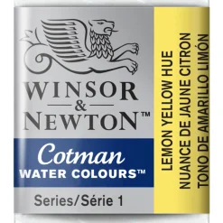 Winsor & Newton Cotman akvarellfärg halvkopp Lemon Yellow Hue 346 | Akvarell- & Vattenfärger