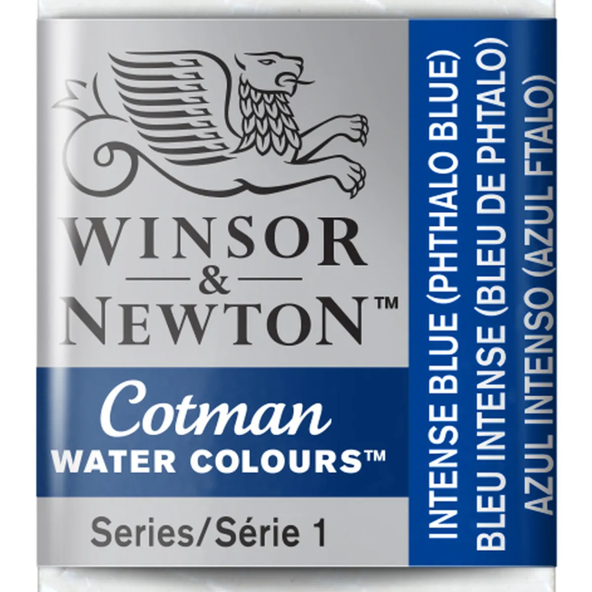 Winsor & Newton Cotman akvarellfärg halvkopp Intense Blue 327 | Akvarell- & Vattenfärger