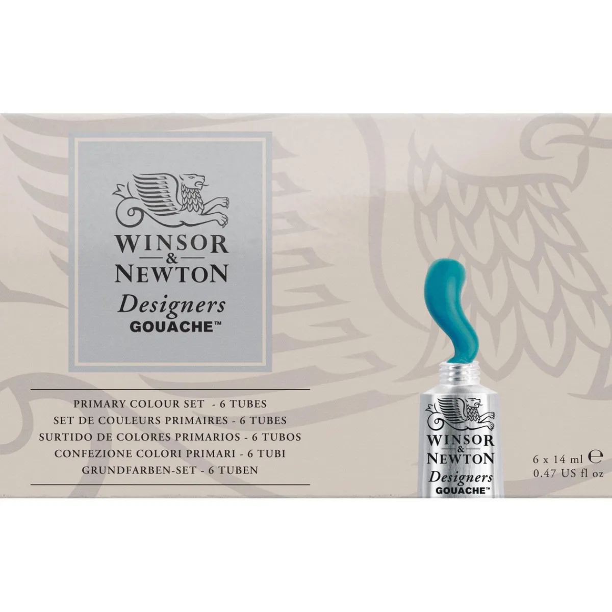 Winsor & Newton Designers Gouache Primary Set, 6×14 ml gouachefärg | Gouachefärger