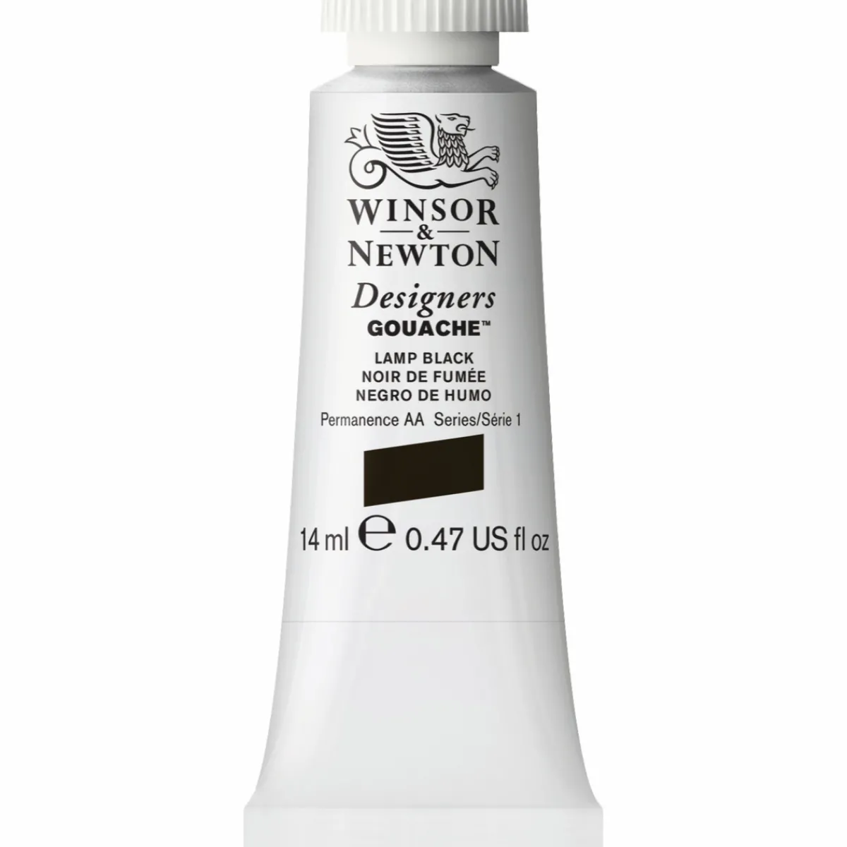 Winsor & Newton Designers gouache 14 ml Lamp black 337 | Gouachefärger