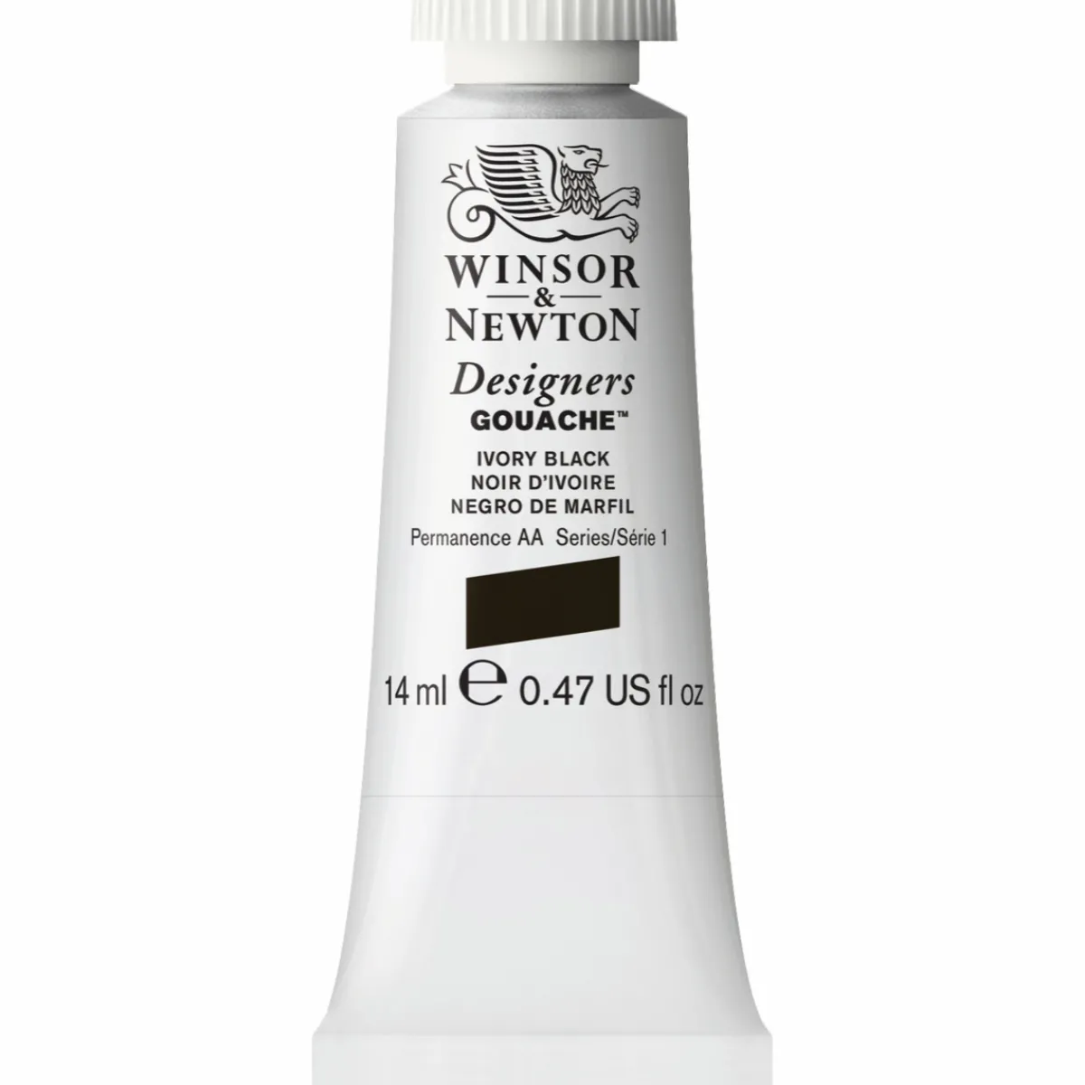 Winsor & Newton Designers gouache 14 ml Ivory black 331 | Gouachefärger