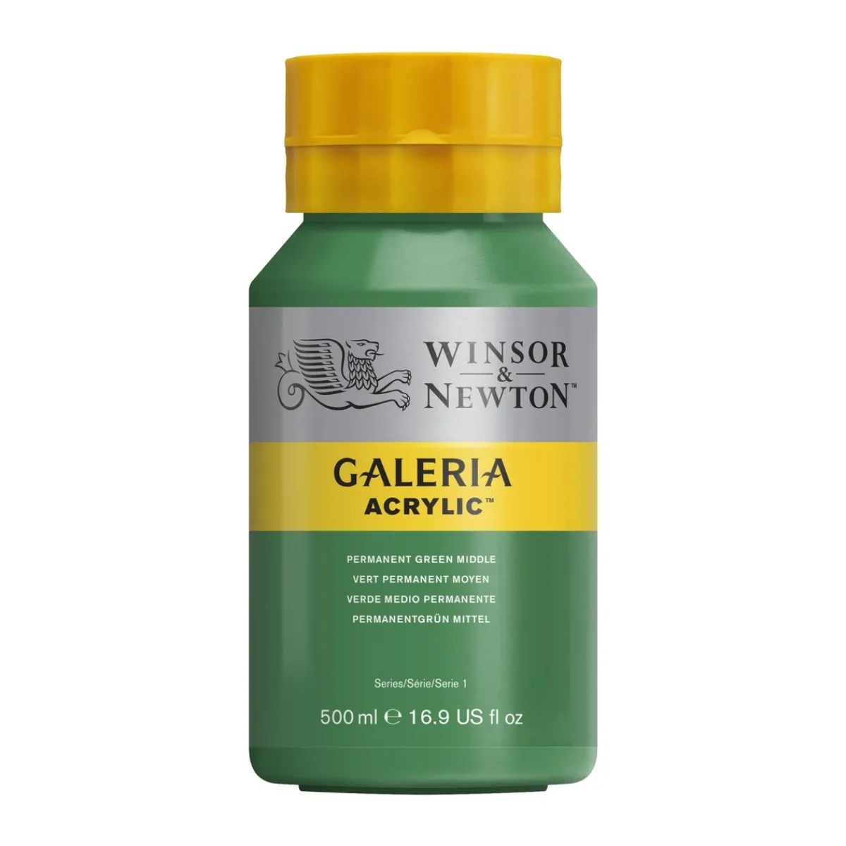 Winsor & Newton Galeria akrylfärg 500 ml Permanent Green Middle 484 | Akrylfärger