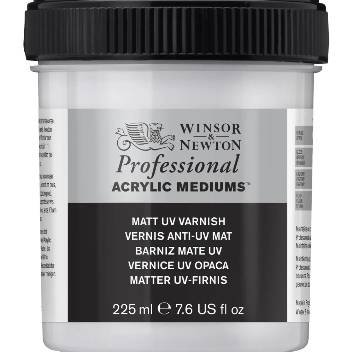 Winsor & Newton Matt UV Varnish 225 ml, skyddande fernissa mot solljus, damm etc. | Målarmedier