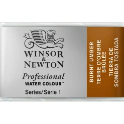 Winsor & Newton Professional akvarellfärg helkopp Burnt Umber 076 | Akvarell- & Vattenfärger