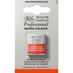 Winsor & Newton Professional akvarellfärg halvkopp Cadmium Scarlet 106 | Akvarell- & Vattenfärger