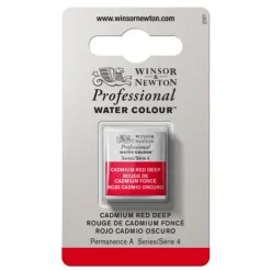 Winsor & Newton Professional akvarellfärg halvkopp Cadmium Red Deep 097 | Akvarell- & Vattenfärger