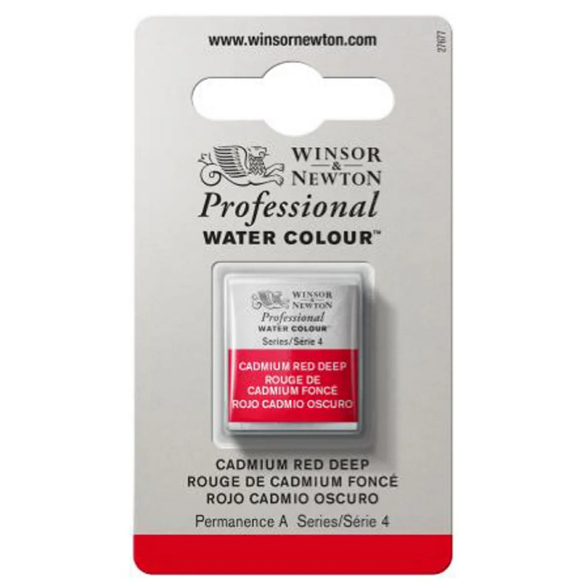 Winsor & Newton Professional akvarellfärg halvkopp Cadmium Red Deep 097 | Akvarell- & Vattenfärger