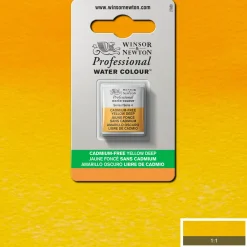 Winsor & Newton Professional akvarellfärg halvkopp Cadmium-Free Yellow Deep 891 | Akvarell- & Vattenfärger