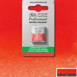 Winsor & Newton Professional akvarellfärg halvkopp Cadmium-Free Scarlet 903 | Akvarell- & Vattenfärger