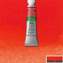 Winsor & Newton Professional akvarellfärg 5 ml Cadmium-Free Scarlet 903 | Akvarell- & Vattenfärger