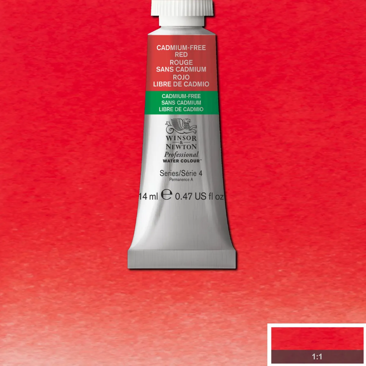 Winsor & Newton Professional akvarellfärg 14 ml Cadmium-Free Red 901 | Akvarell- & Vattenfärger