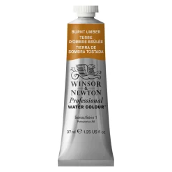 Winsor & Newton Professional akvarellfärg 37 ml Burnt Umber 076 | Akvarell- & Vattenfärger