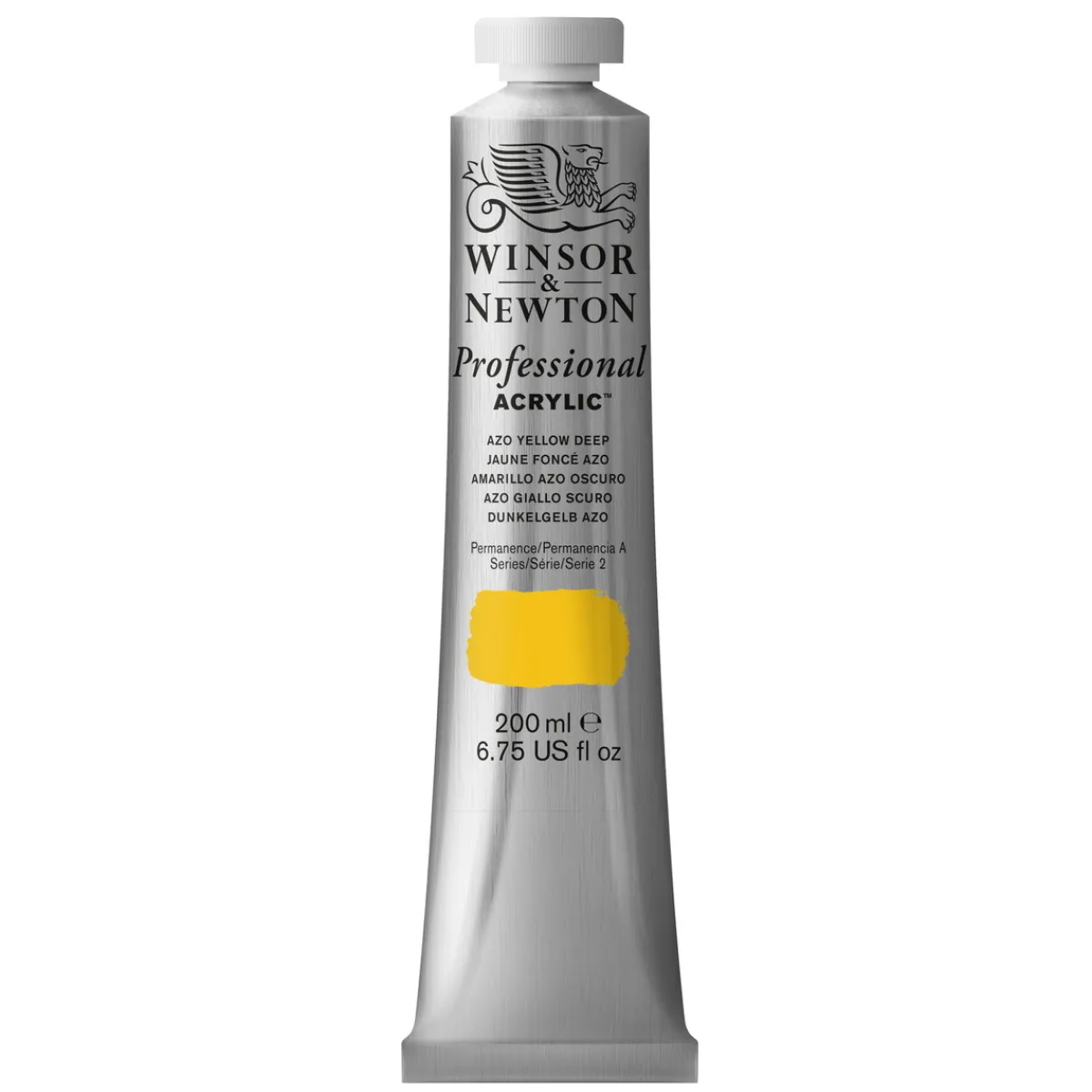 Winsor & Newton Professional akrylfärg 200 ml Azo Yellow Deep 039 s2. | Akrylfärger