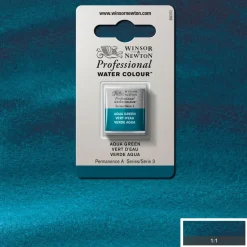 Winsor & Newton Professional akvarellfärg halvkopp Aqua Green 697 | Akvarell- & Vattenfärger