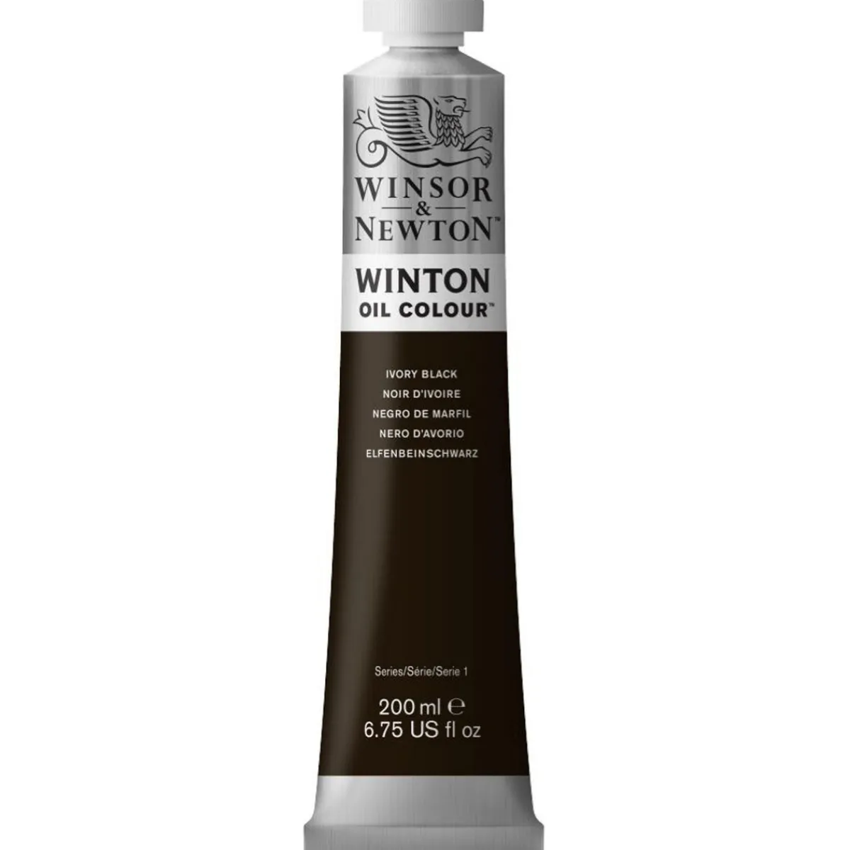 Winsor & Newton Winton oljefärg 200 ml Lamp Black 337